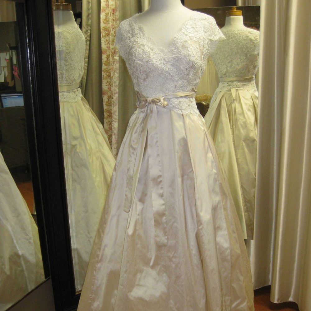 Eco-friendly Wedding Dress and Lace Bolero